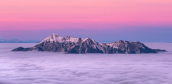 Nature, Mountains, Clouds, Vertex, Fog, Tops HD wallpaper