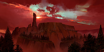 Red Night Planet , artist, artwork, digital-art, artstation HD wallpaper