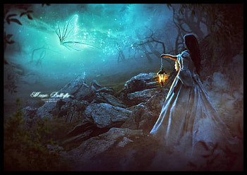 magic, butterfly, fantasy, art HD wallpaper