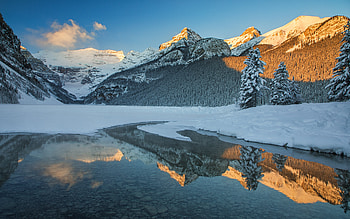 Banff National Park, Winter, Forest, Canada, Snow, Lake HD wallpaper