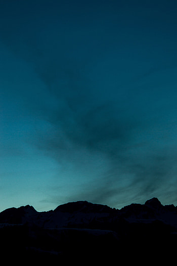 Mountains, Twilight, Dark, Dusk, Outlines HD phone wallpaper