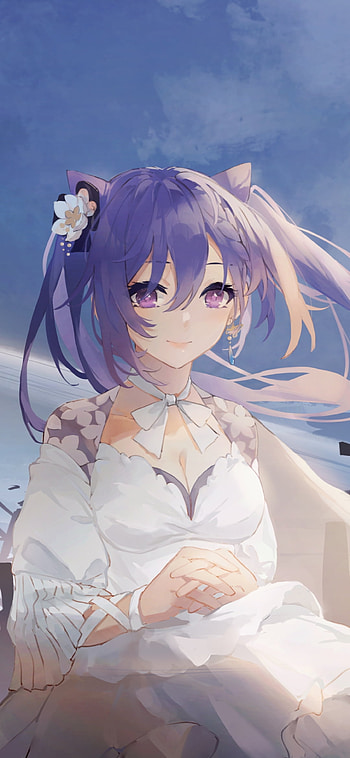 Keqing: Twilight Elegance — Genshin Impact , Keqing (Genshin Impact), video game, Genshin Impact HD phone wallpaper