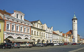 Domažlice, Czechia, street, houses, Czechia, town HD wallpaper