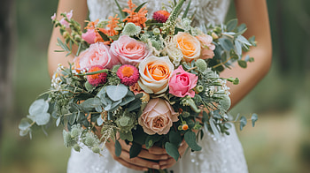 Stunning Wedding Bouquet for Backgrounds, wedding bouquet, bouquet, flower, wedding, pink rose HD wallpaper