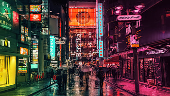Cityscape Street graphy, city, street, umbrella, graphy HD wallpaper