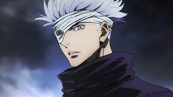 Blue Eyes Satoru Gojo Sky Background Jujutsu Kaisen HD wallpaper