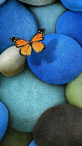Cute, Blue Stone HD phone wallpaper