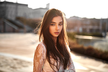Brown Eyes Looking At Viewer , girls, model HD wallpaper
