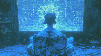 Neon Nostalgia — Sci‑Fi Memoryscape, Sci Fi, Chair, Heads, Wire HD wallpaper