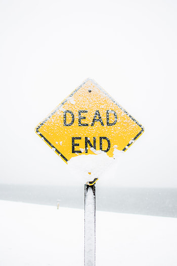 Snow, Words, Inscription, Sign, Dead End, Cul-De-Sac HD phone wallpaper