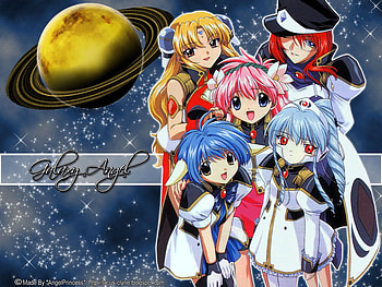Planet angel, females, vannilla, ranpha, forte, mint, milfeulle, anime, planet, galaxy angel HD wallpaper