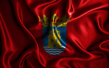 Alcala de Henares flag, , silk wavy flags, spanish cities, Day of Alcala de Henares, Flag of Alcala de Henares, fabric flags, 3D art, Alcala de Henares, cities of Spain, Alcala de Henares 3D flag HD wallpaper