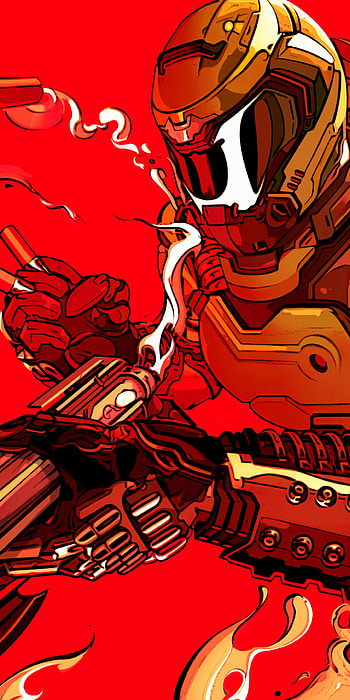 DOOM Eternal: Slayer Warrior , warrior, Doom, video game, DOOM Eternal HD phone wallpaper