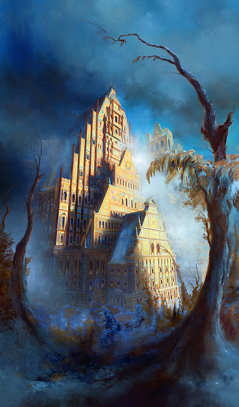 Trees, Art, Lock, Building, Temple HD phone wallpaper