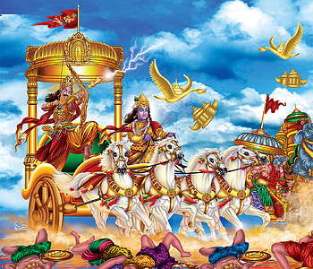 ArtStation - Lord Krishna and Arjun in Mahabharat War, Arjun Mahabharat HD wallpaper