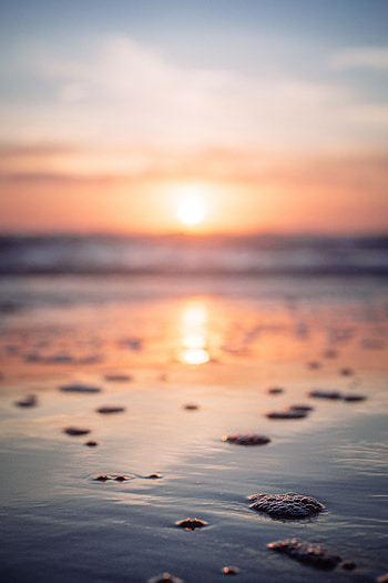 Sunset, Sea, Macro, Blur, Smooth, Foam HD phone wallpaper