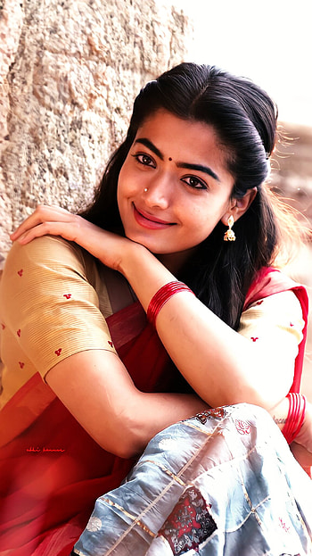 Rashmika mandanna, eye, lip HD phone wallpaper