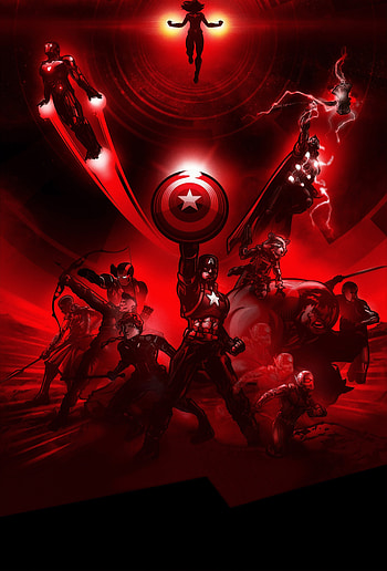 Avengers: Endgame, Marvel superheroes, red HD phone wallpaper