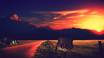 Route Us 66 graphy , graphy, road HD wallpaper