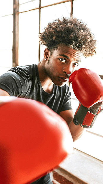 Boxing gloves, Premium , Red gloves, Fighter HD phone wallpaper
