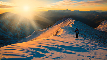 Sunrise, Hiking HD wallpaper