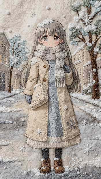 Cozy Snow Day — Anime , winter anime, anime girl, winter, snow, coat HD phone wallpaper