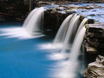 Nature, Water, Stones, Waterfall, Flow, Stream, Arkansas HD wallpaper