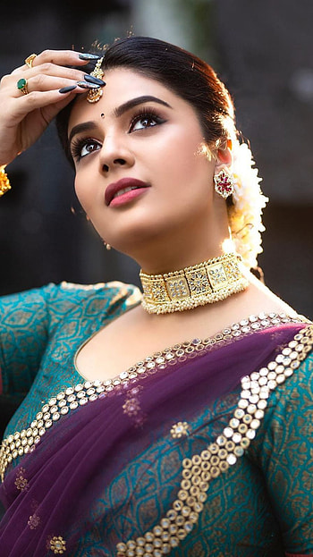 Sreemukhi, telugu actress, model HD phone wallpaper