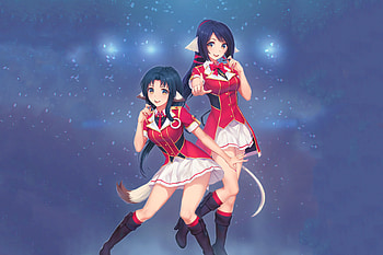 Anime girls, eruruu, kuon, utawarerumono HD wallpaper
