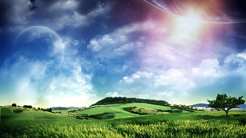 Distant Surreal World, world, abstract, surreal, fantasty HD wallpaper