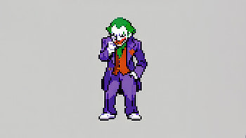 Joker 8bit, joker, 8-bit, minimalism, minimalist, supervillain, superheroes, artist, artwork, digital-art HD wallpaper
