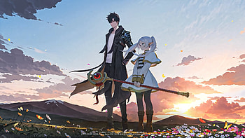 Solo Leveling x Frieren Crossover, Frieren (Frieren: Beyond Journey's End), Solo Leveling: ARISE, crossover HD wallpaper