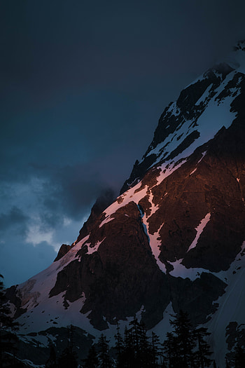 Shine, rocky mountain, glacier, nature HD phone wallpaper