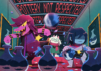 Deltarune Trio: Ralsei, Susie & Kris in Adventure, Ralsei (deltarune), Susie (deltarune), Kris (deltarune), video game, deltarune HD wallpaper