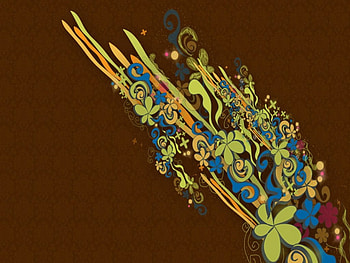 Colourful Flowers, colourful, flowers, swirls, art HD wallpaper