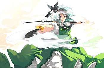 konpaku youmu, touhou, anime, sword HD wallpaper