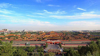 Forbidden City aerial view, Beijing, Stock video HD wallpaper