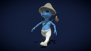 Blue Smurf Cat, funny, meme HD wallpaper