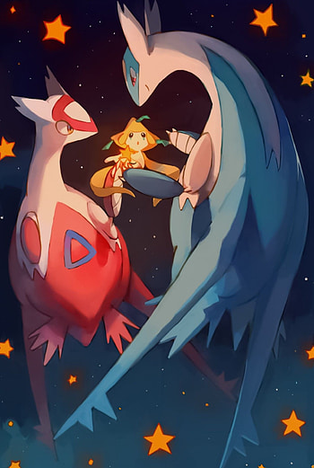 Latias, Anime artwork, Pokemon art, Background HD phone wallpaper