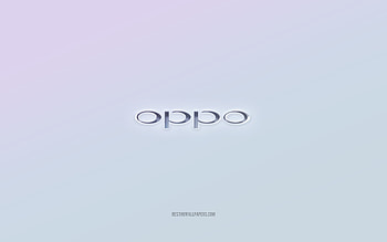 Oppo logo, cut out 3d text, white background, Oppo 3d logo, Oppo emblem, Oppo, embossed logo, Oppo 3d emblem HD wallpaper