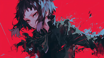 Ryūnosuke Akutagawa – Bungou Stray Dogs Anime in Red, Anime, Bungou Stray Dogs, Ryūnosuke Akutagawa, red anime HD wallpaper