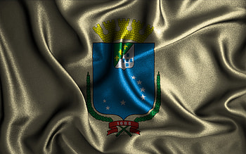 Sao Luis flag, , silk wavy flags, brazilian cities, Day of Sao Luis, Flag of Sao Luis, fabric flags, 3D art, Sao Luis, cities of Brazil, Sao Luis 3D flag HD wallpaper