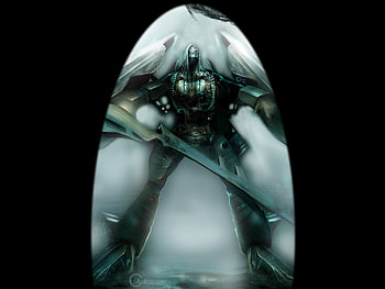 Fighter, fantasy, dark, warrior HD wallpaper