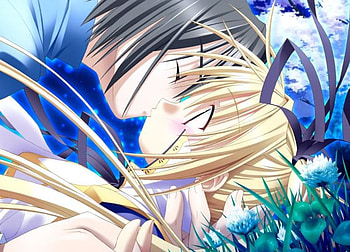 kiss, couple, anime HD wallpaper