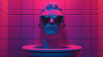 Skibidi Toilet : A Bold and Unique Design, skibidi toilet, sculpture, sunglasses, toilet HD wallpaper