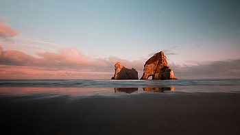 Archway Islands Ocean Shoreline Scenery, nature, mountains, lake, sea, sky, stone HD wallpaper
