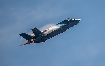 F-35A, USAF, Lockheed Martin F-35 Lightning II, American fighter, F-35A in the sky, combat aircraft, military aircraft HD wallpaper