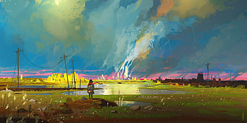 Day On Fire, artist, artwork, digital-art, artstation HD wallpaper