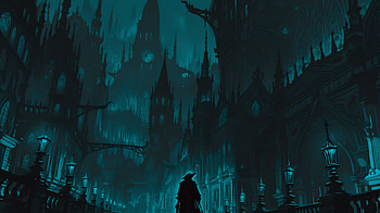 Bloodborne Blue: Gothic Anime, Video Game, Blue Anime HD wallpaper