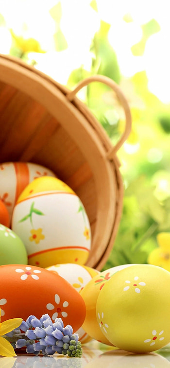 Easter basket , Gorgeous composition, Festive holiday vibes, Joyful celebration HD phone wallpaper